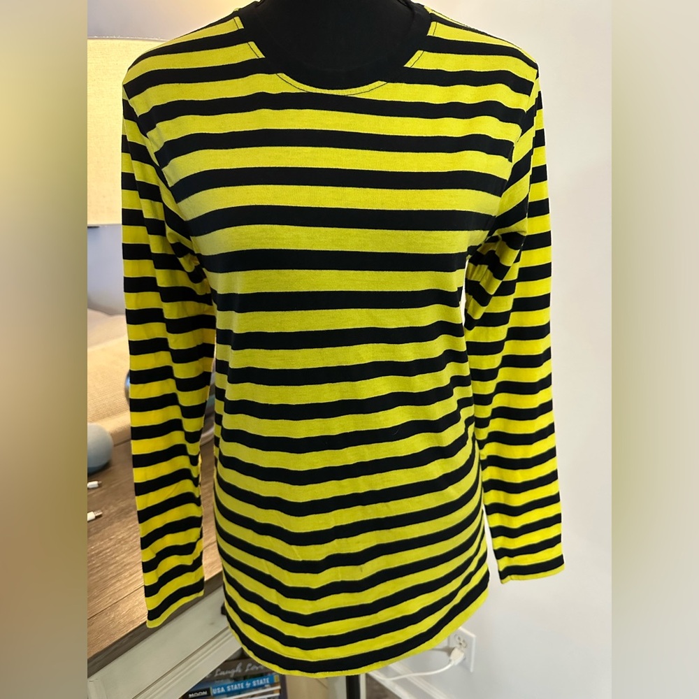 Hot Topic Striped Yellow and Black Top - Size S